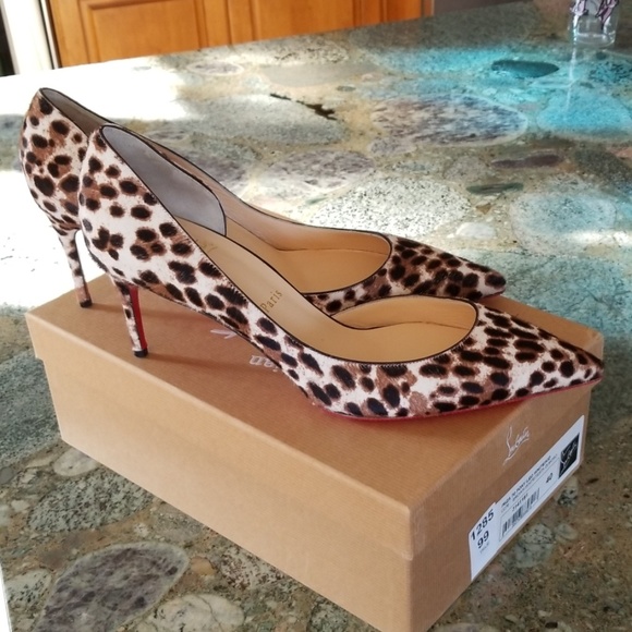 NWT Christian Louboutin Dyed Calf Fur Pumps - Picture 2 of 8